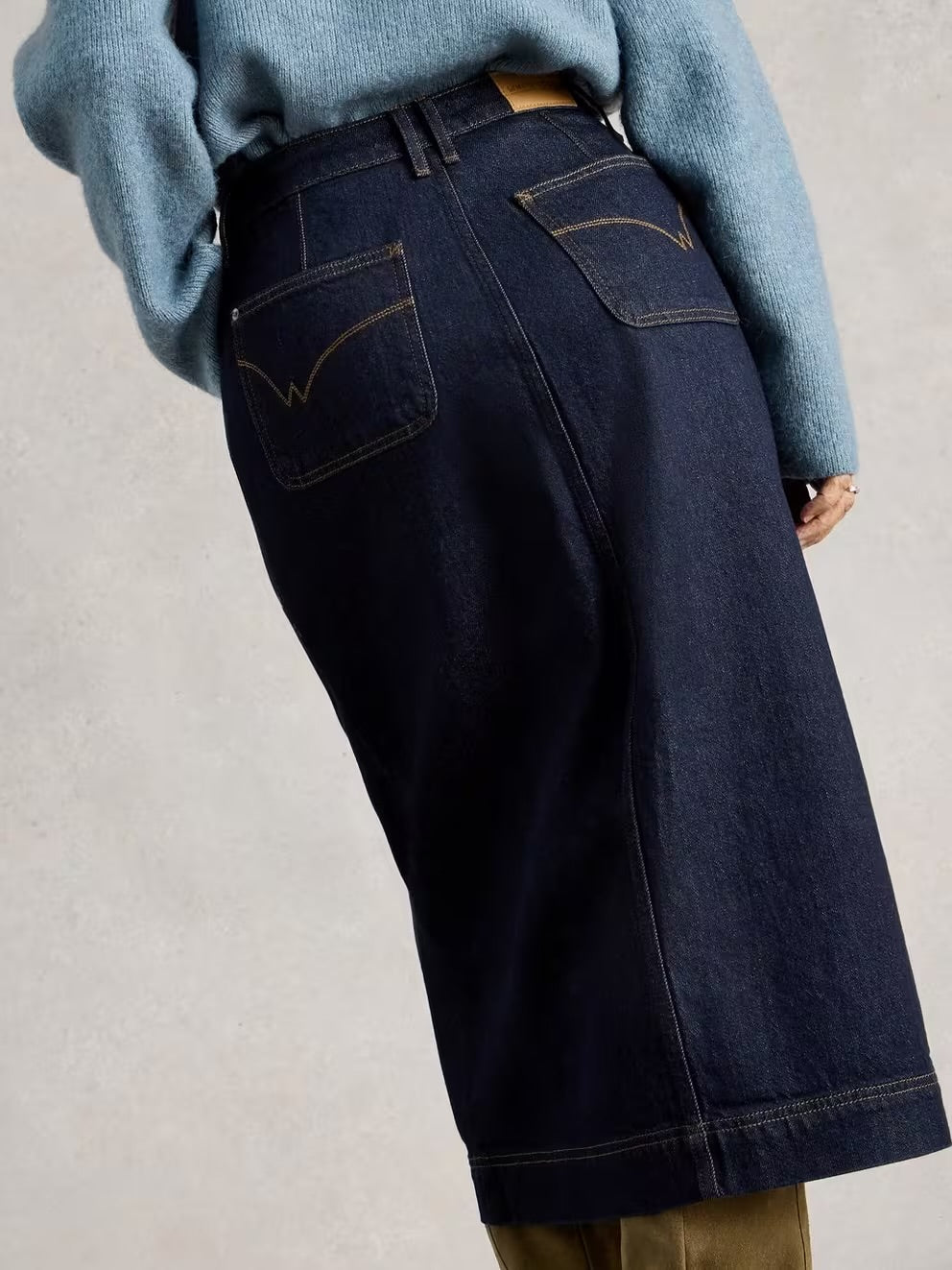 Tia Denim Midi Skirt
