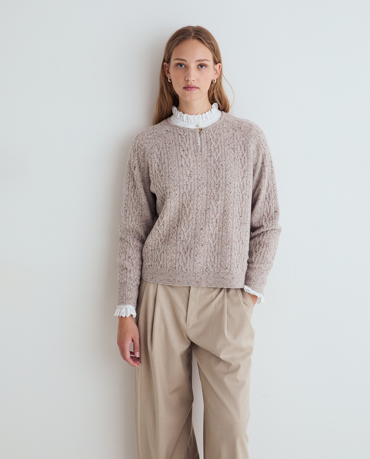 Woven Tweed Sweater