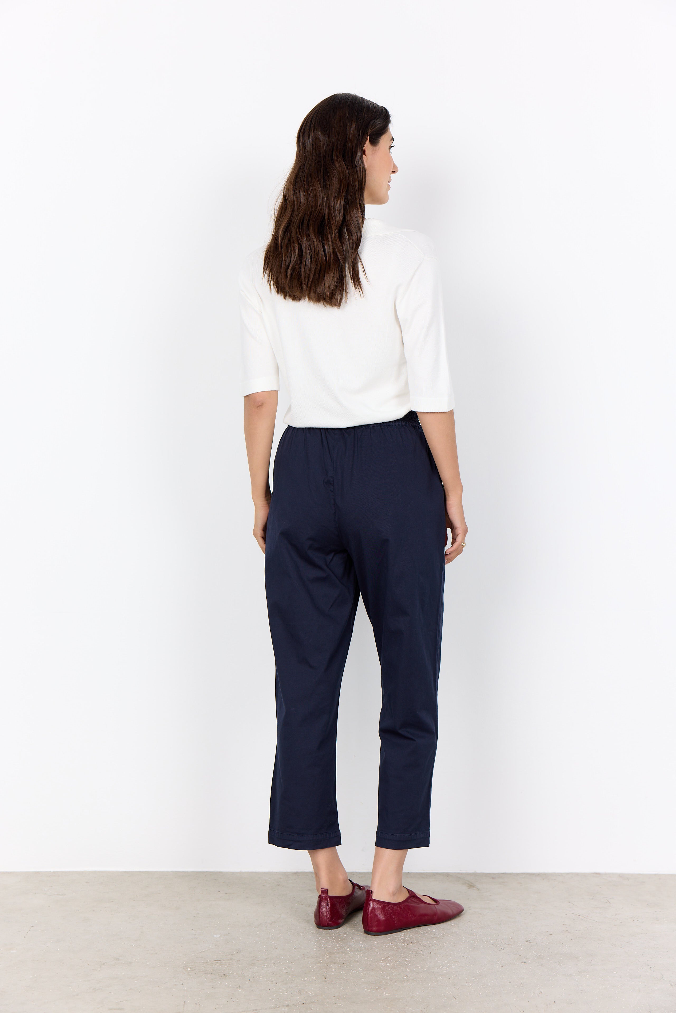 Rovena Cotton Pull-On Taper Pant
