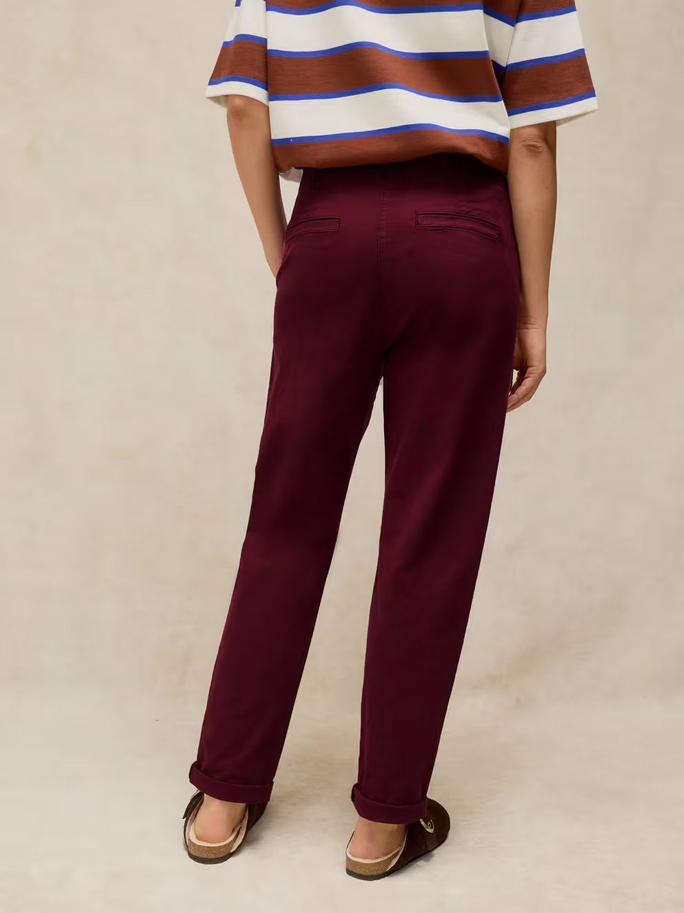 Twister Chino Trouser Dark Plum