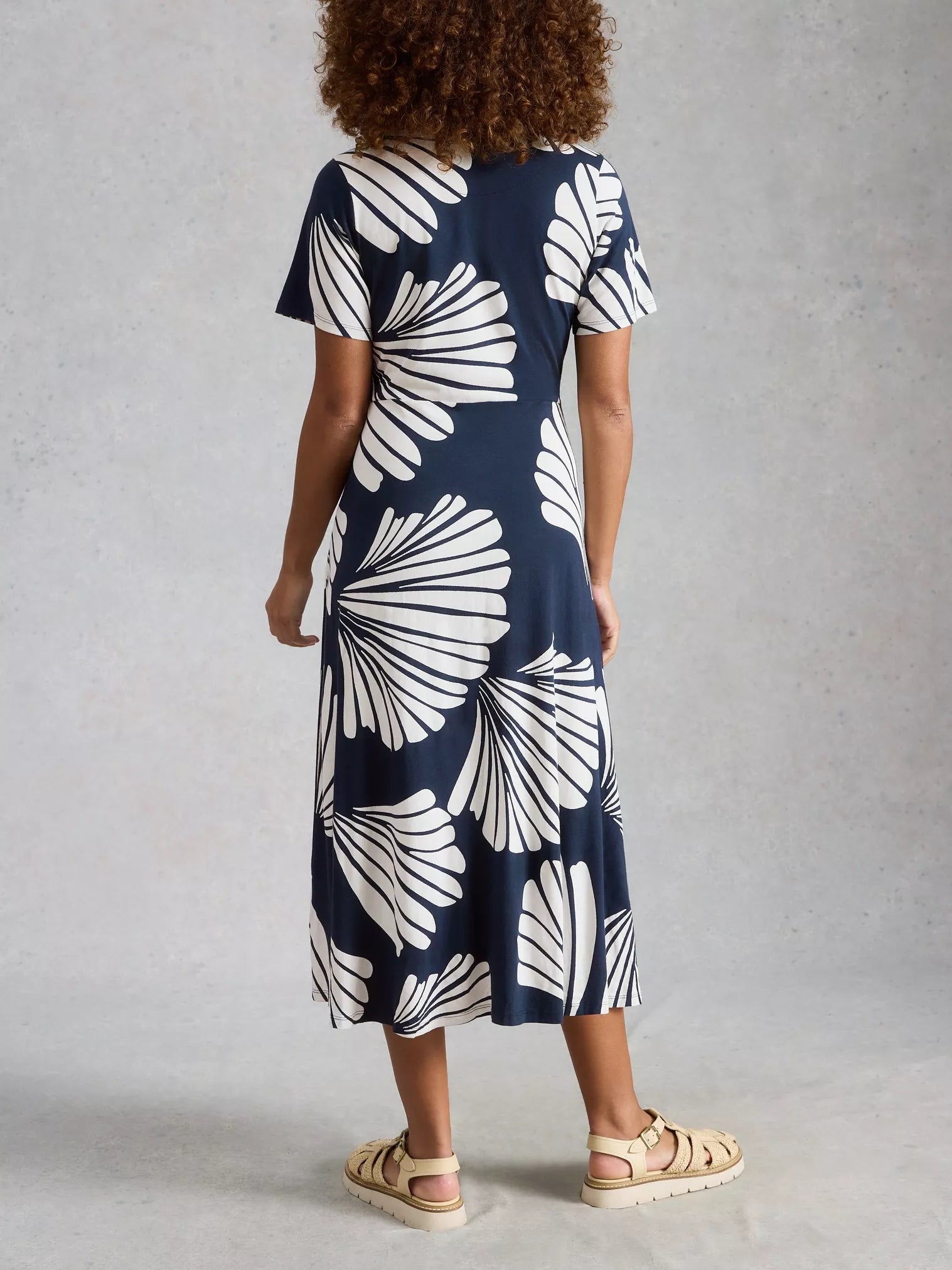 Rua Jersey Navy Shirt Dress