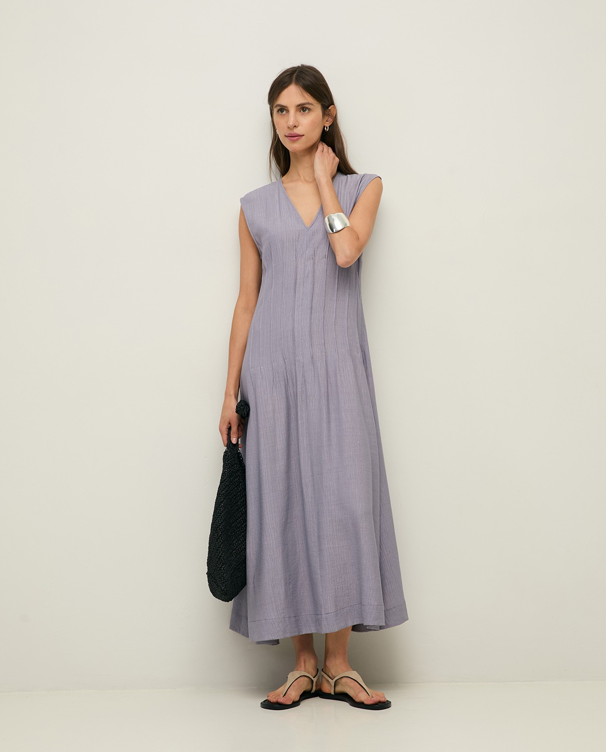 Long Pleated Dress