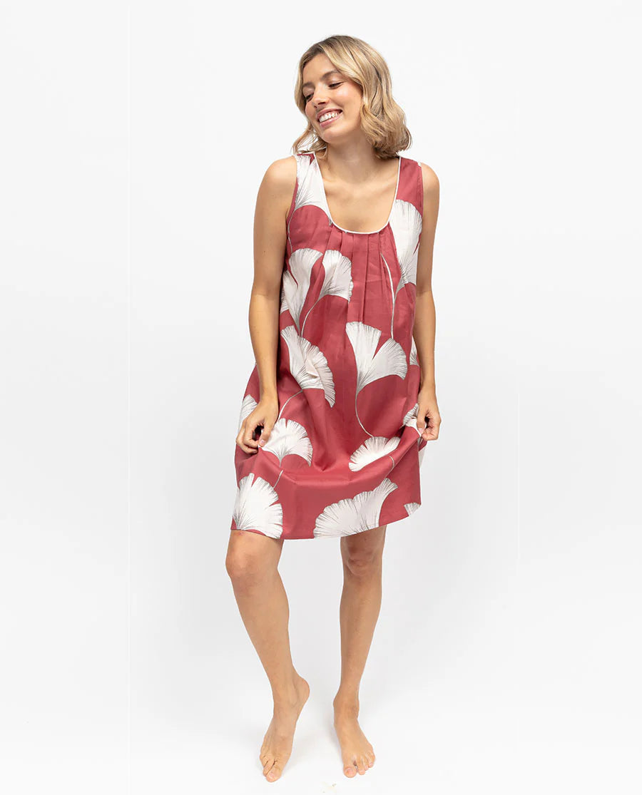 Josie Leaf Print Short Gown