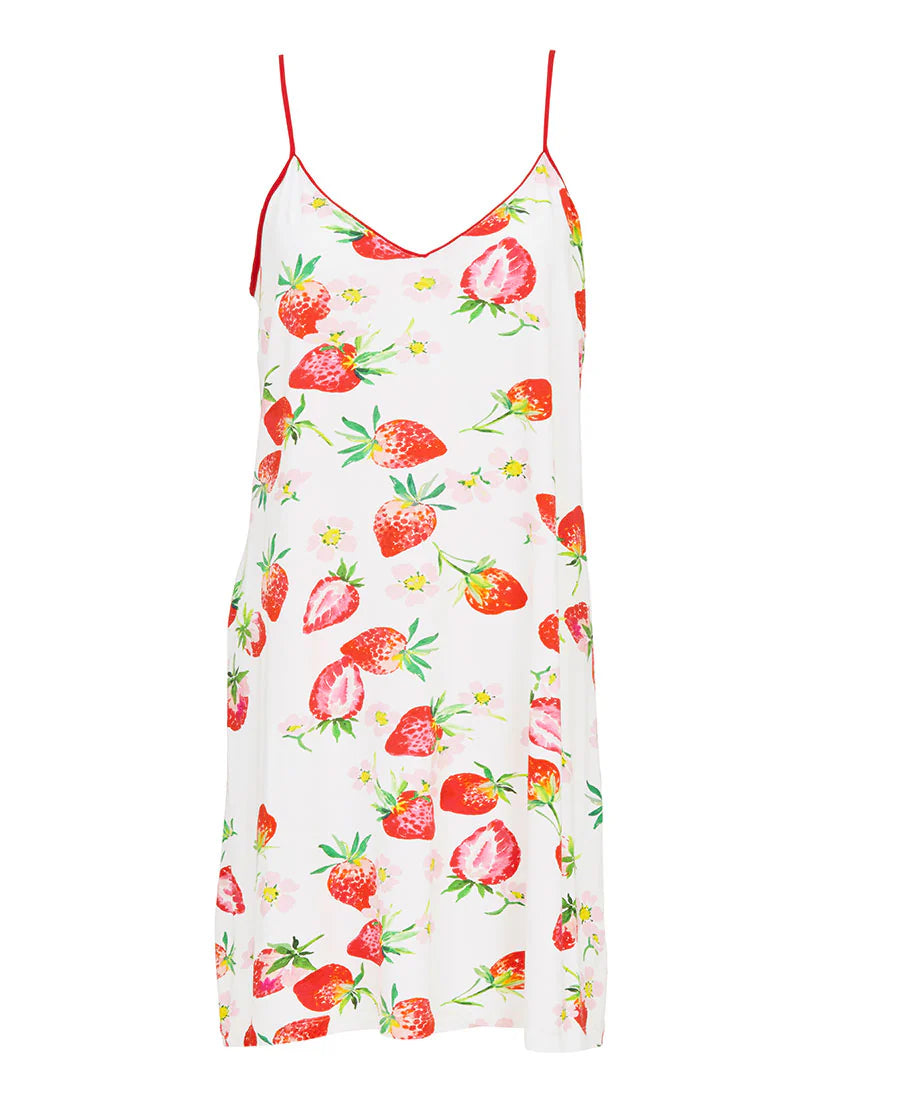 Pippa Strawberry Print Jersey Chemise
