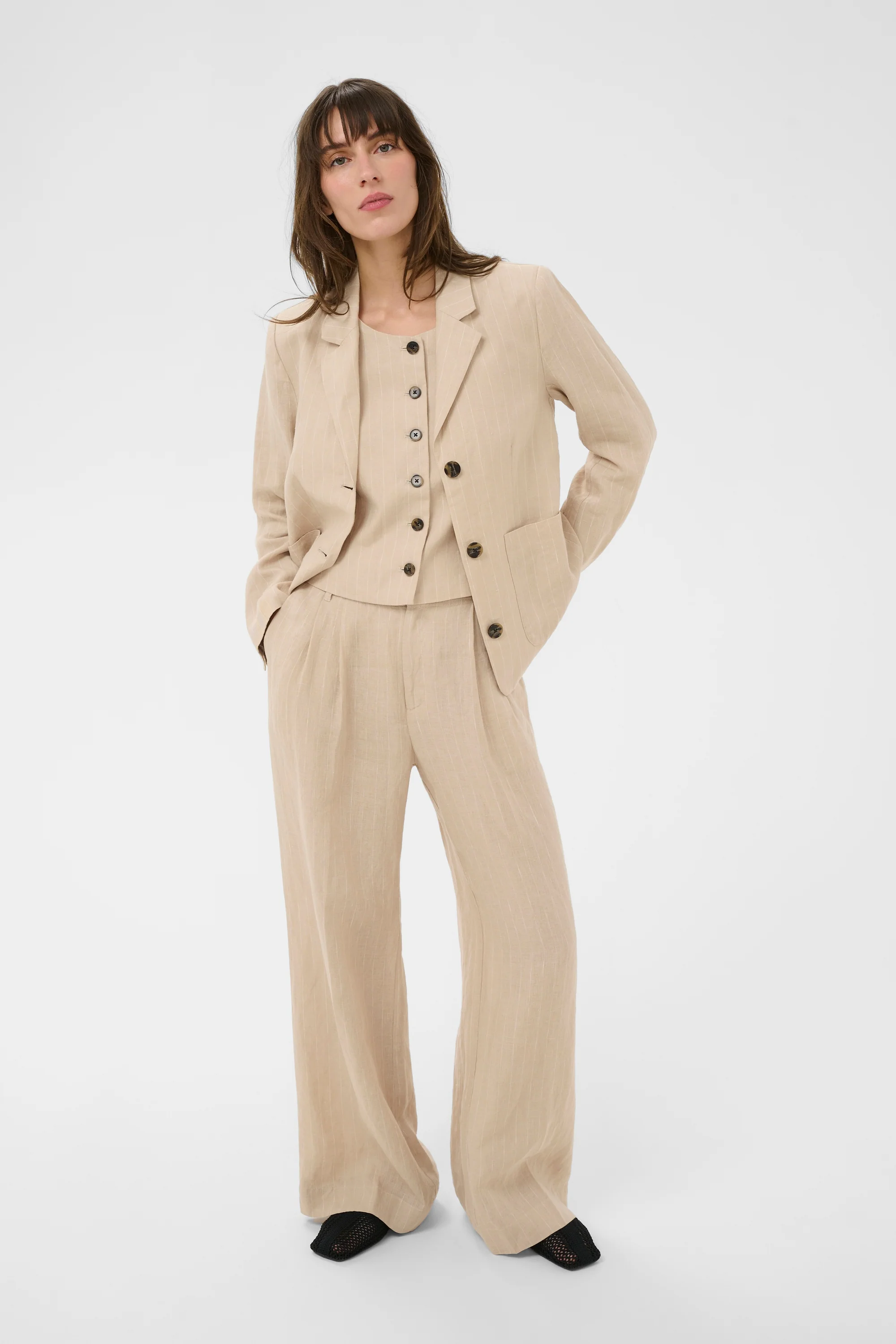 Alita Pinstripe Blazer