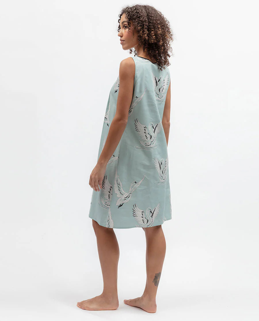Grace Swan Print Nightdress