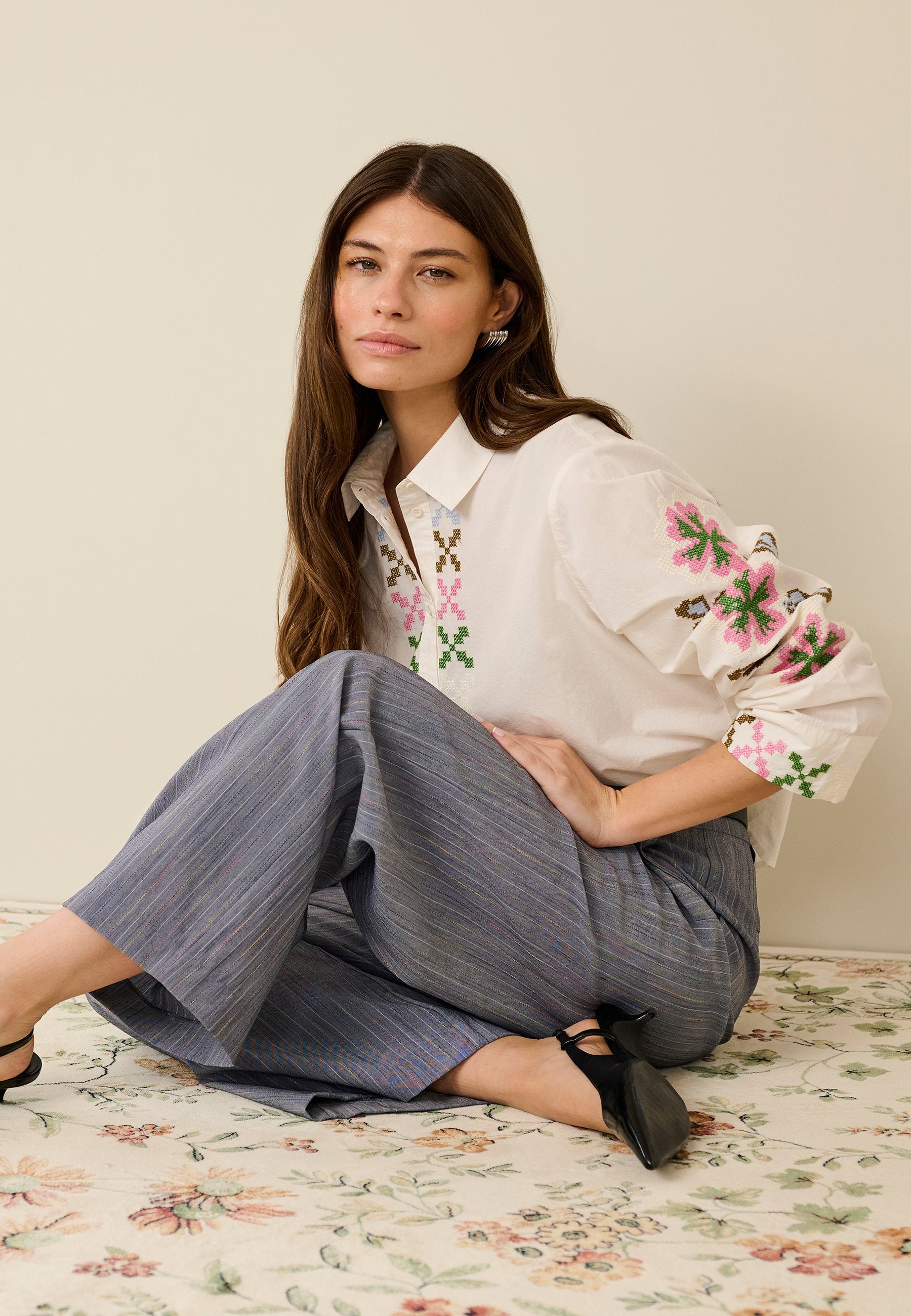 Breezy Shirt With Embroidery