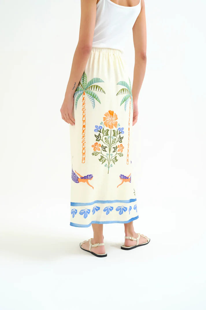 Palm & Mermaid Long Skirt