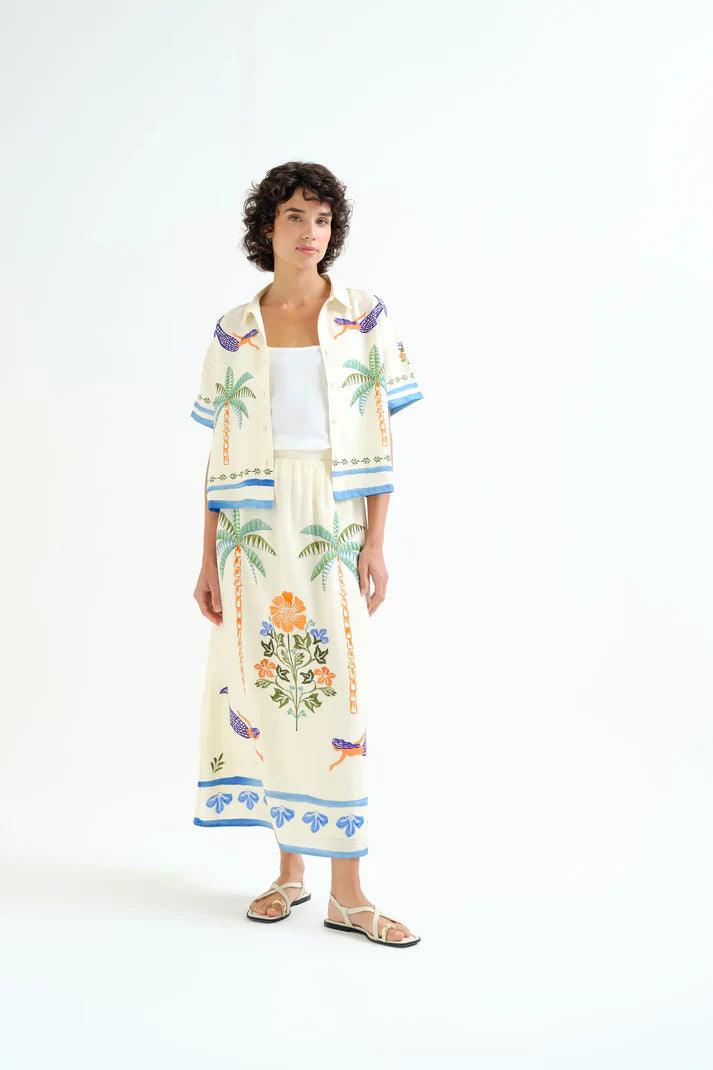 Palm & Mermaid Long Skirt