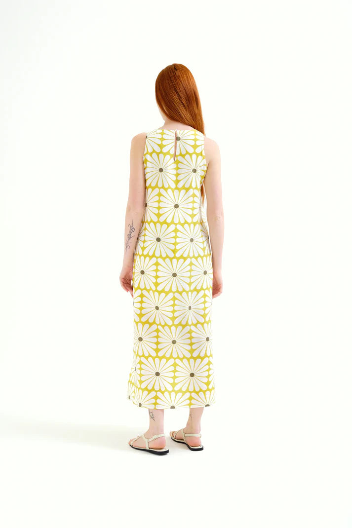 Olive Flower Print Dress