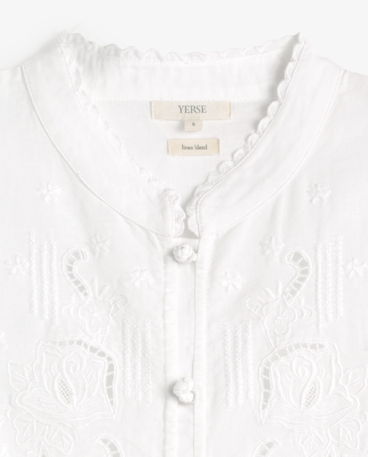 Cotton Linen Blouse with Embroidery