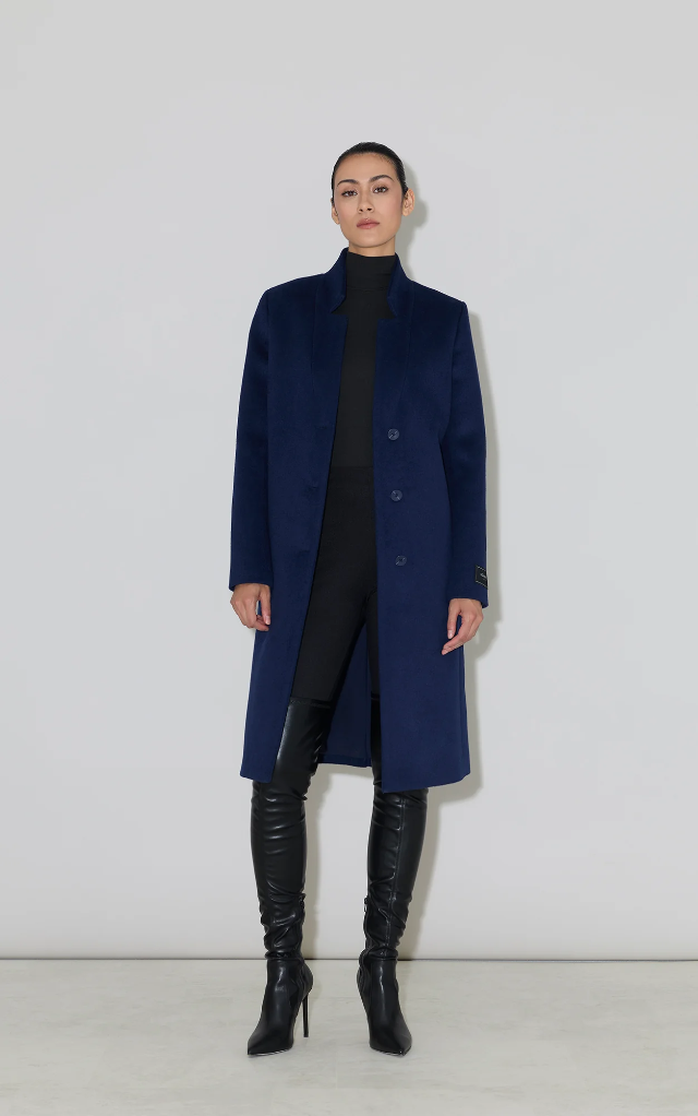 Diane Midi Coat in Midnight