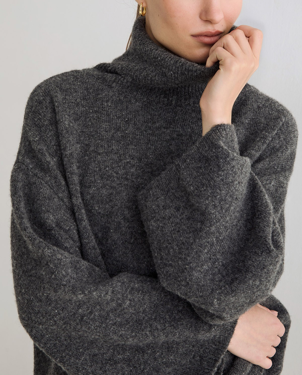 Oversize Sweater With Turtleneck