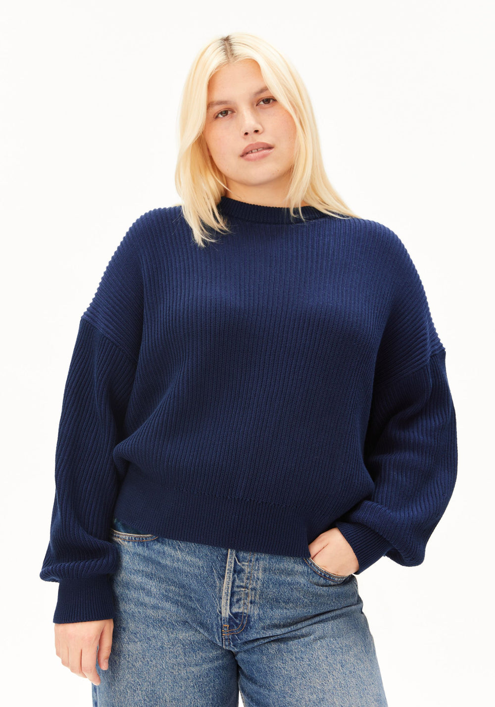 Vanisé Rib Knit Organic Cotton Sweater