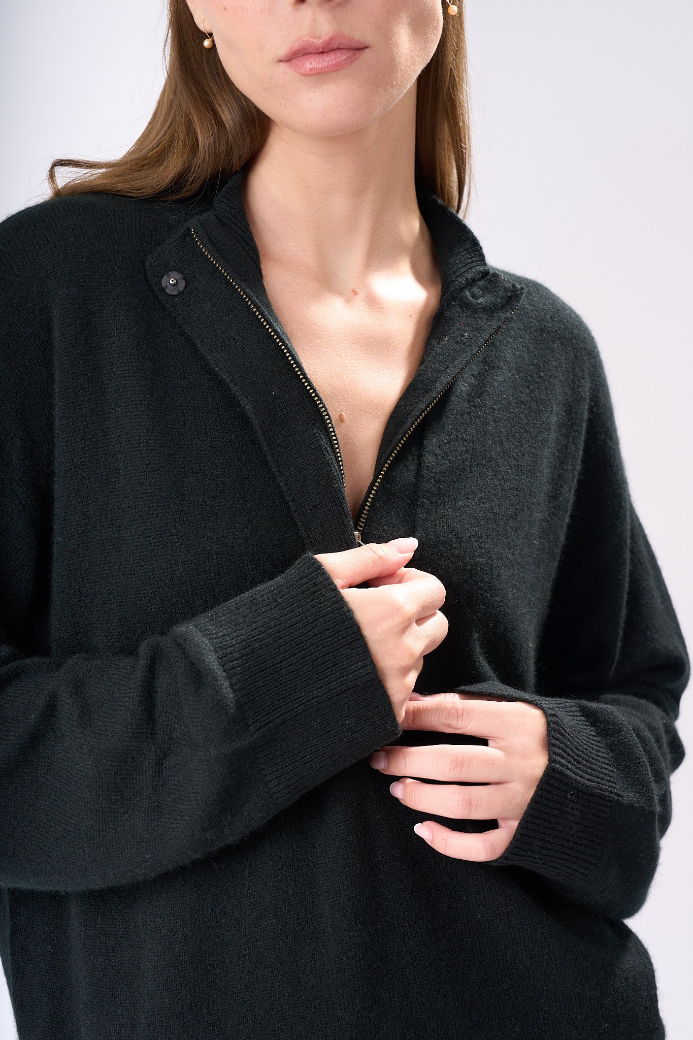 Quarter Zip Cashmere Sweater