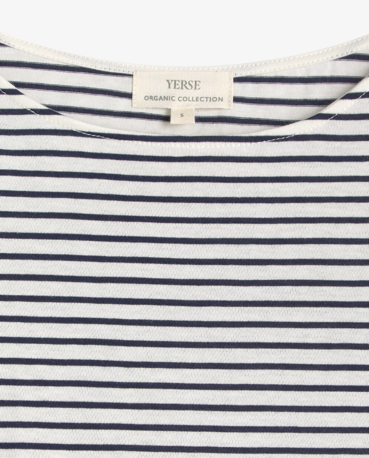 Striped Organic Cotton Bateau Neck T-Shirt