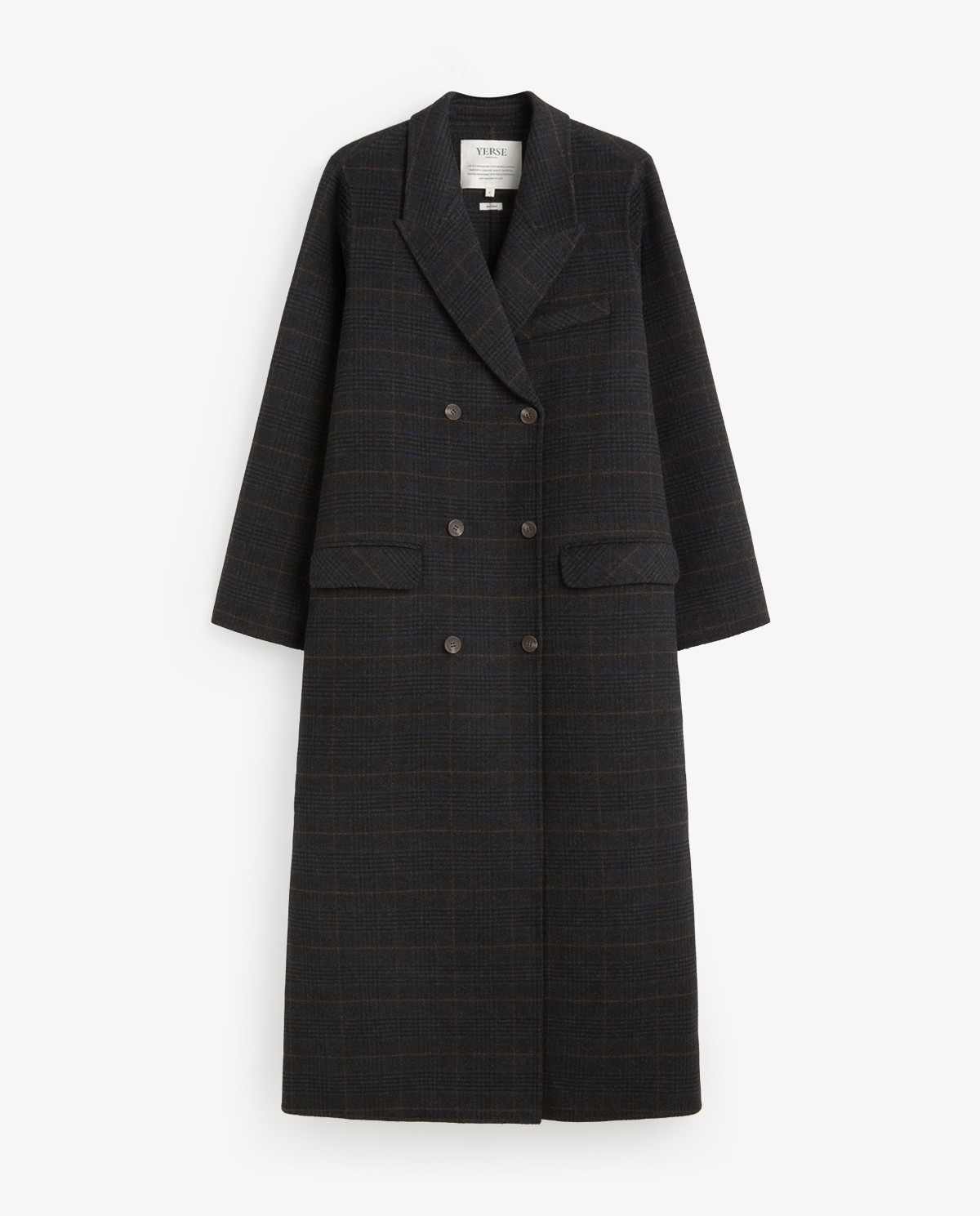 Long Handmade Check Coat