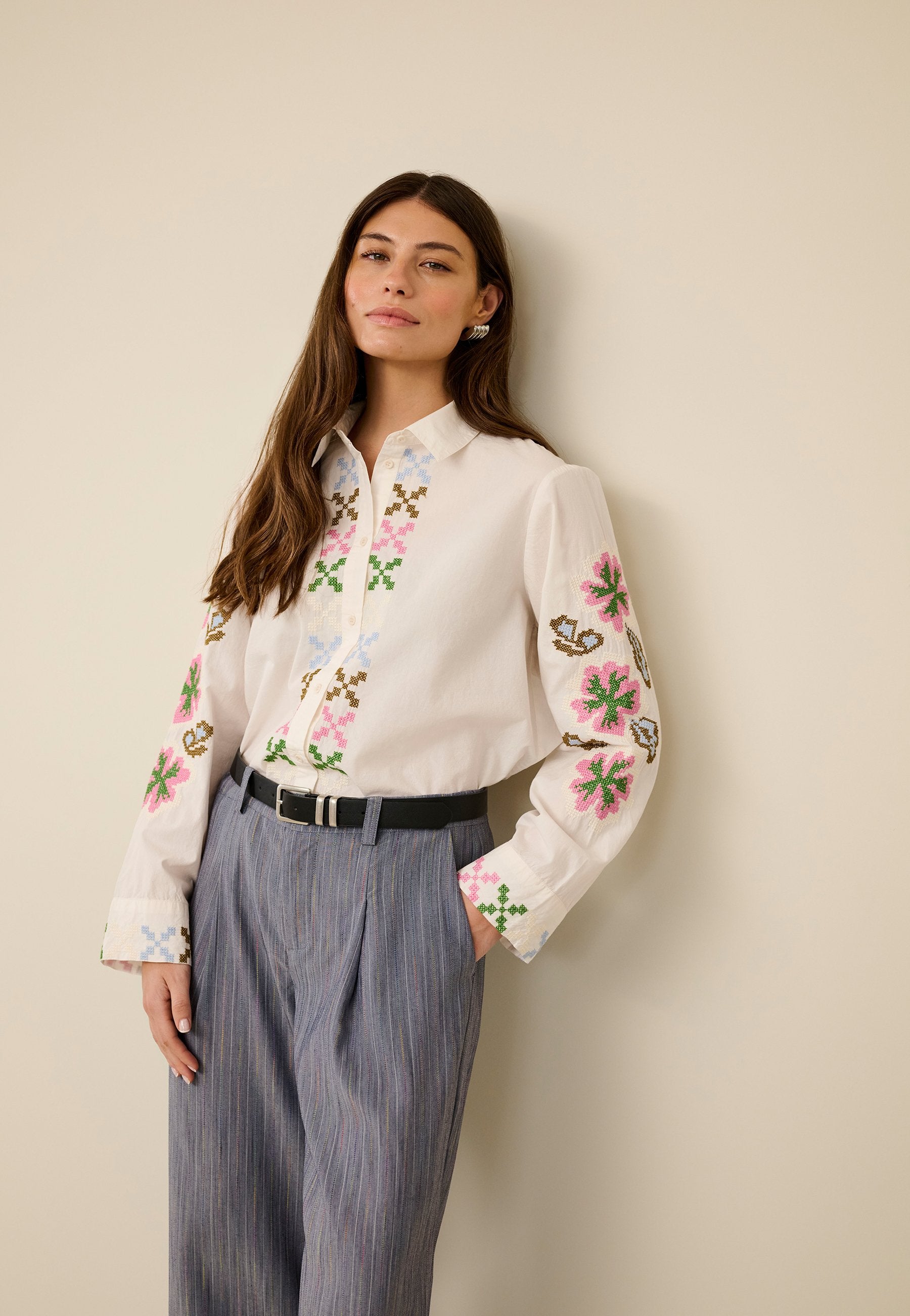 Breezy Shirt With Embroidery