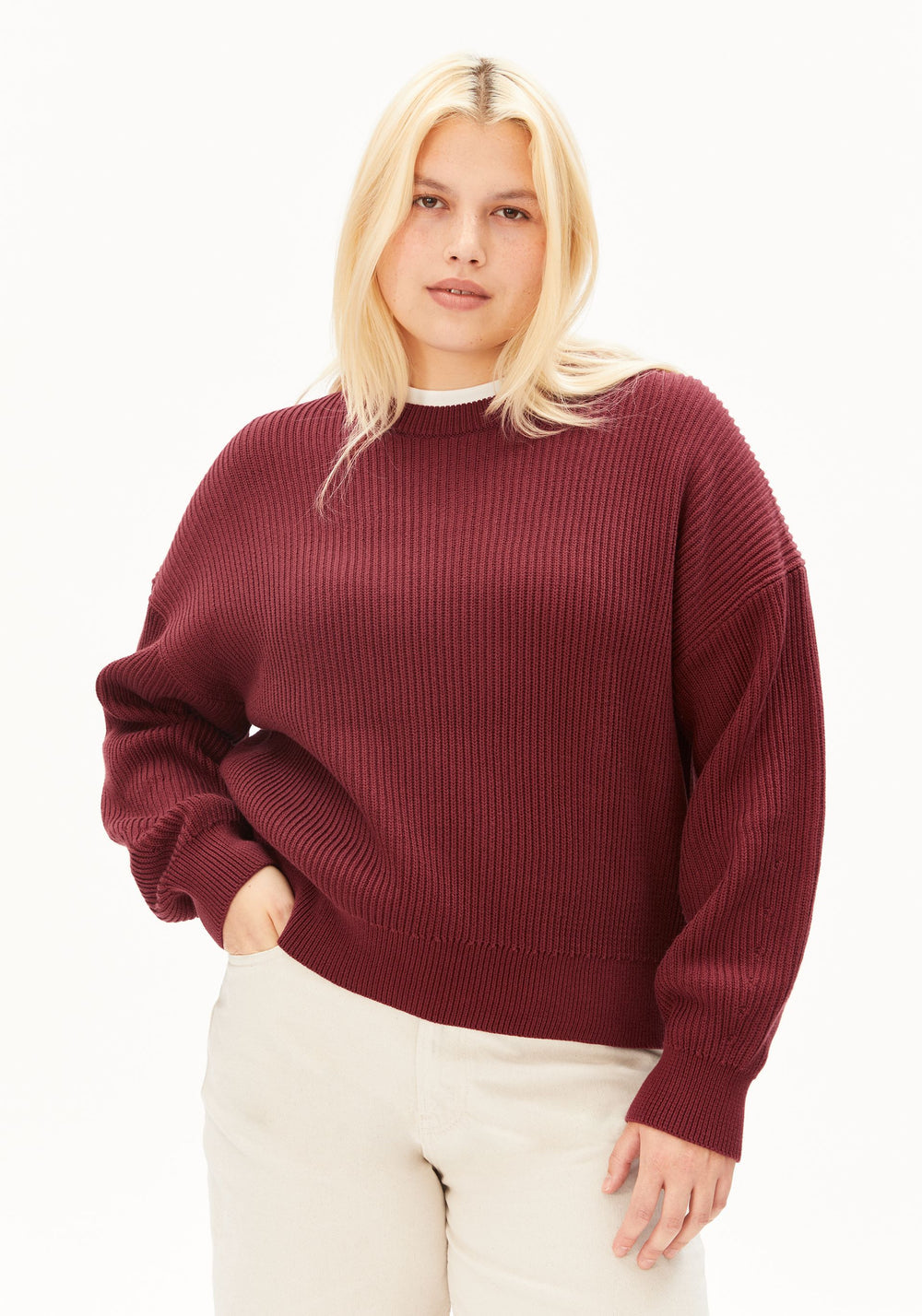 Vanisé Rib Knit Organic Cotton Sweater