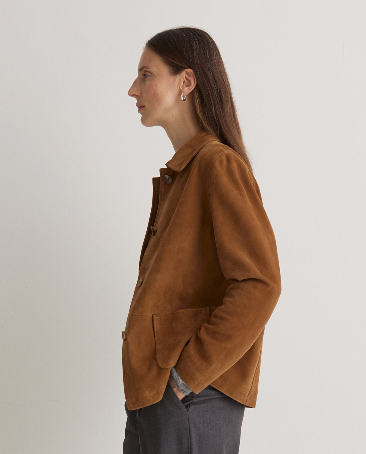 Brown 100% Suede Jacket