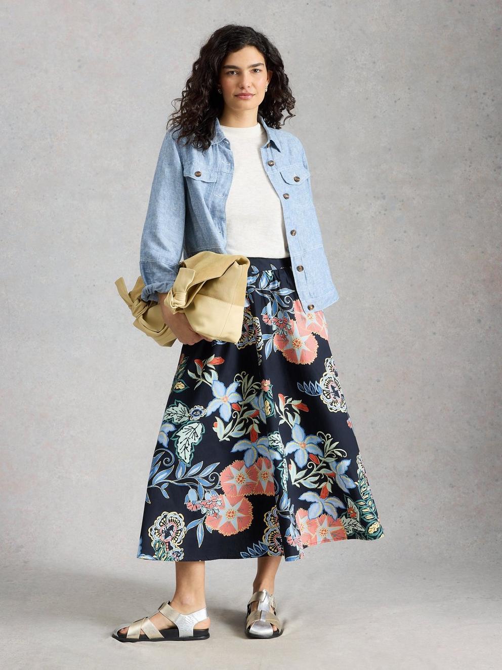 Abigail Midi Skirt Printed