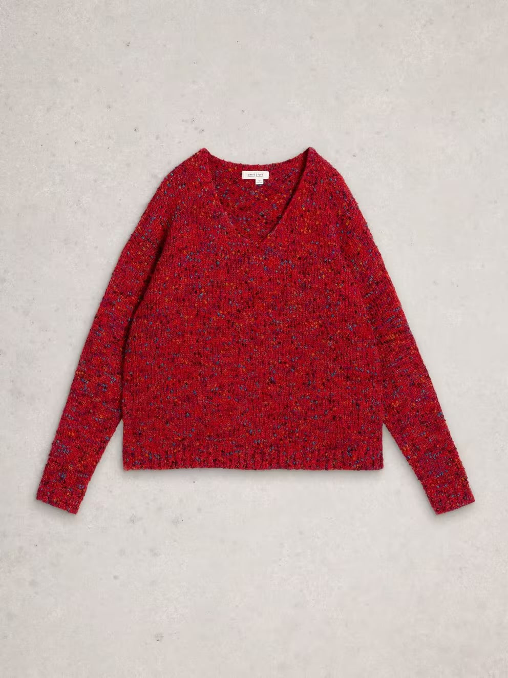Textured V Neck