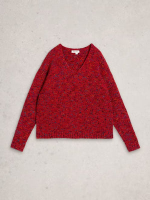 Textured V Neck