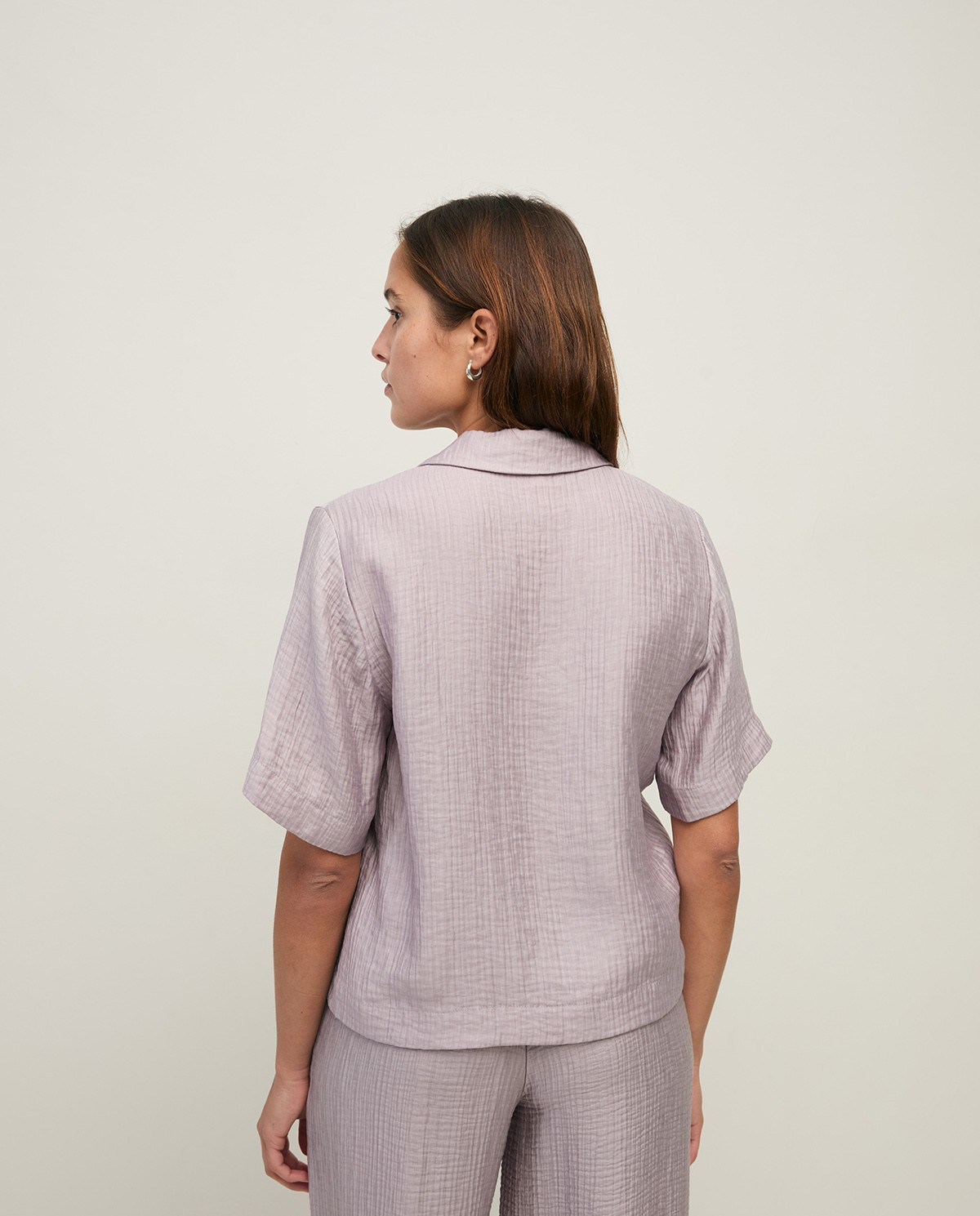 Short-Sleeve Shirt with Lapels