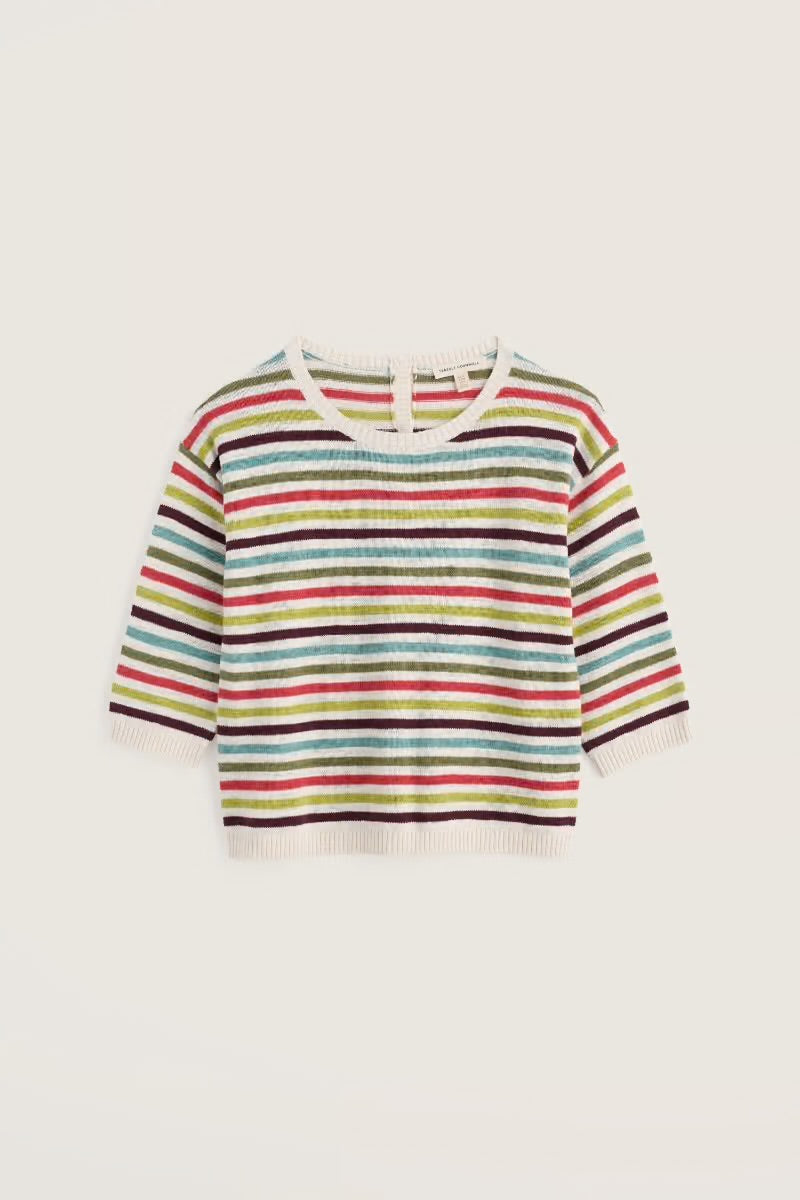 Knavock Striped Jumper Made with Linen & Organic Cotton