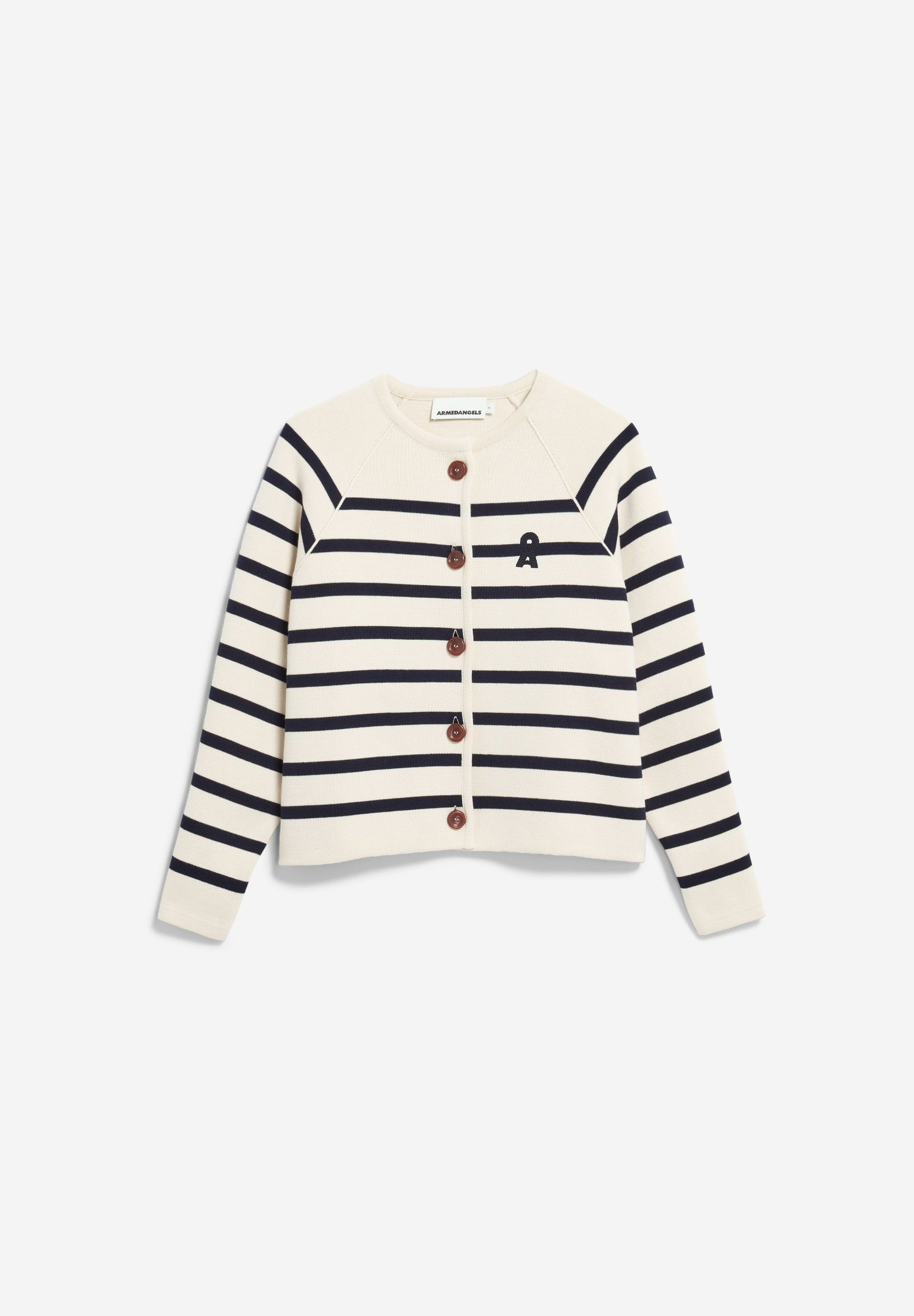 Placed Stripe Knit Cardigan