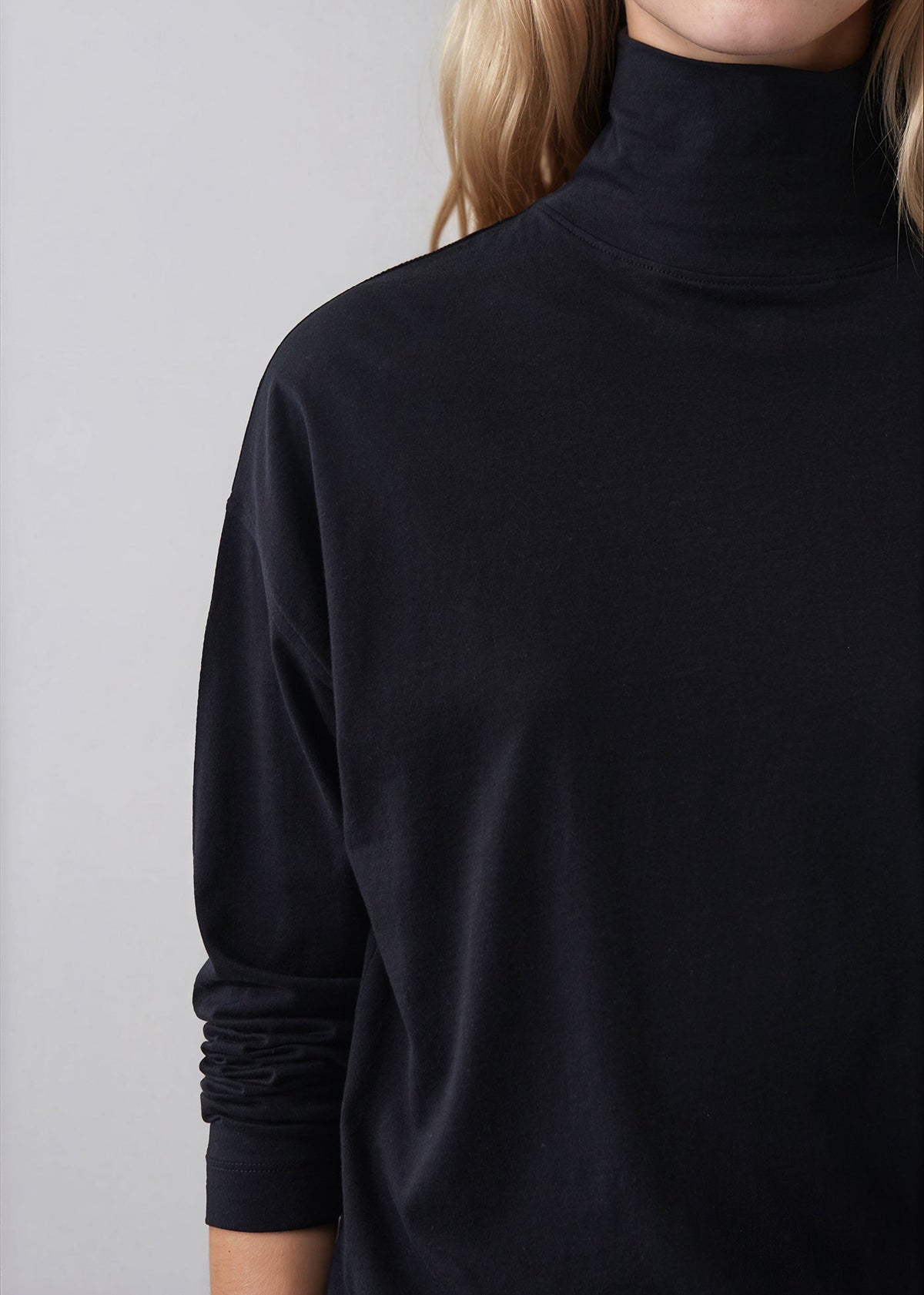 Organic Pima Cotton Oversized Turtleneck