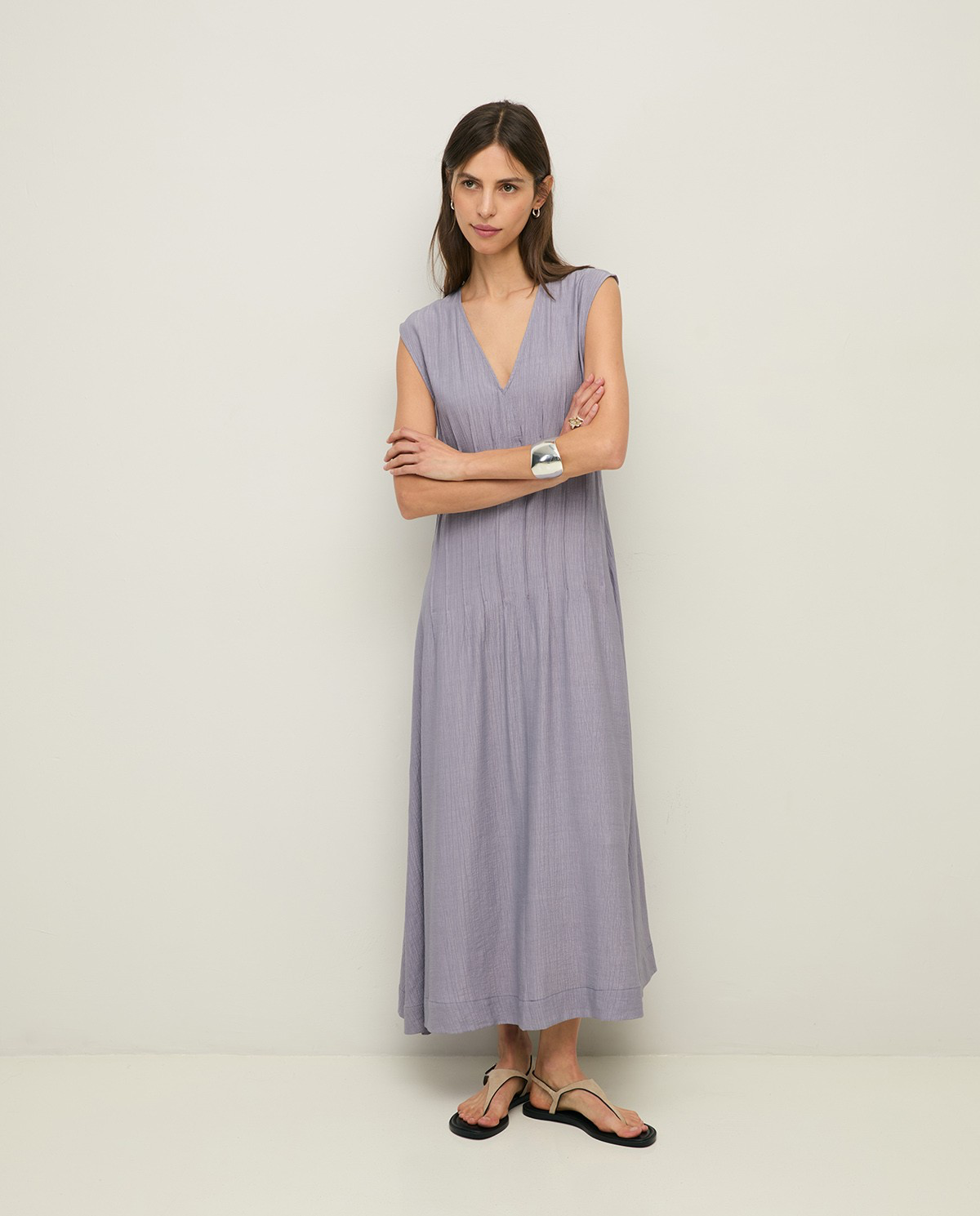Long Pleated Dress