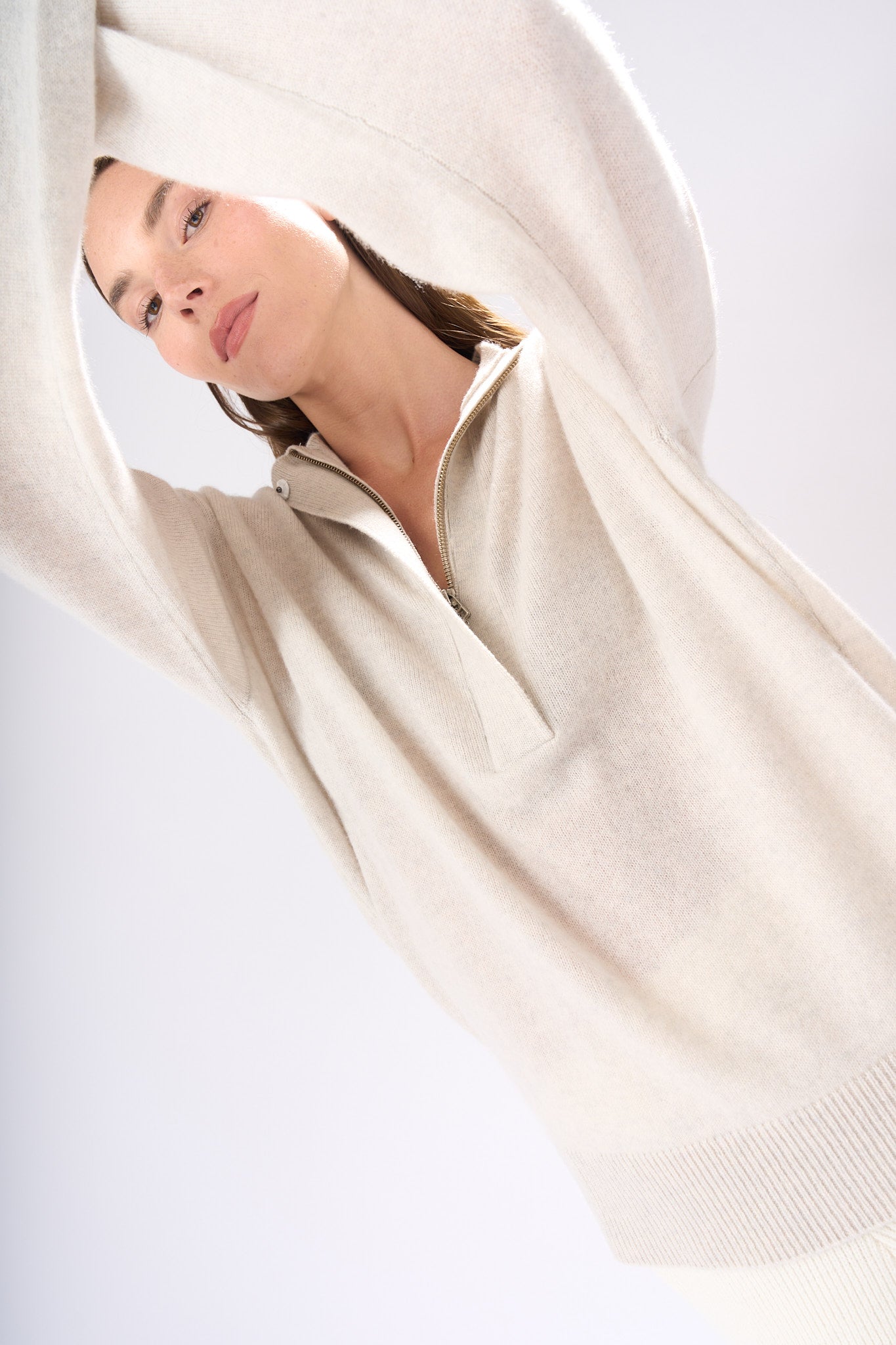 Quarter Zip Cashmere Sweater