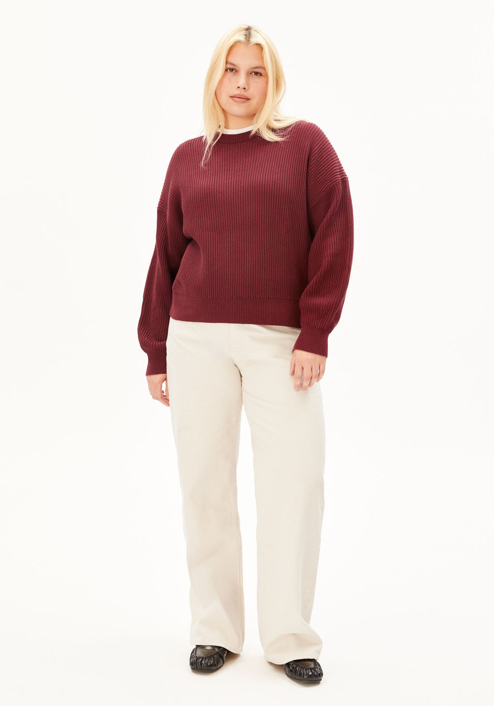 Vanisé Rib Knit Organic Cotton Sweater