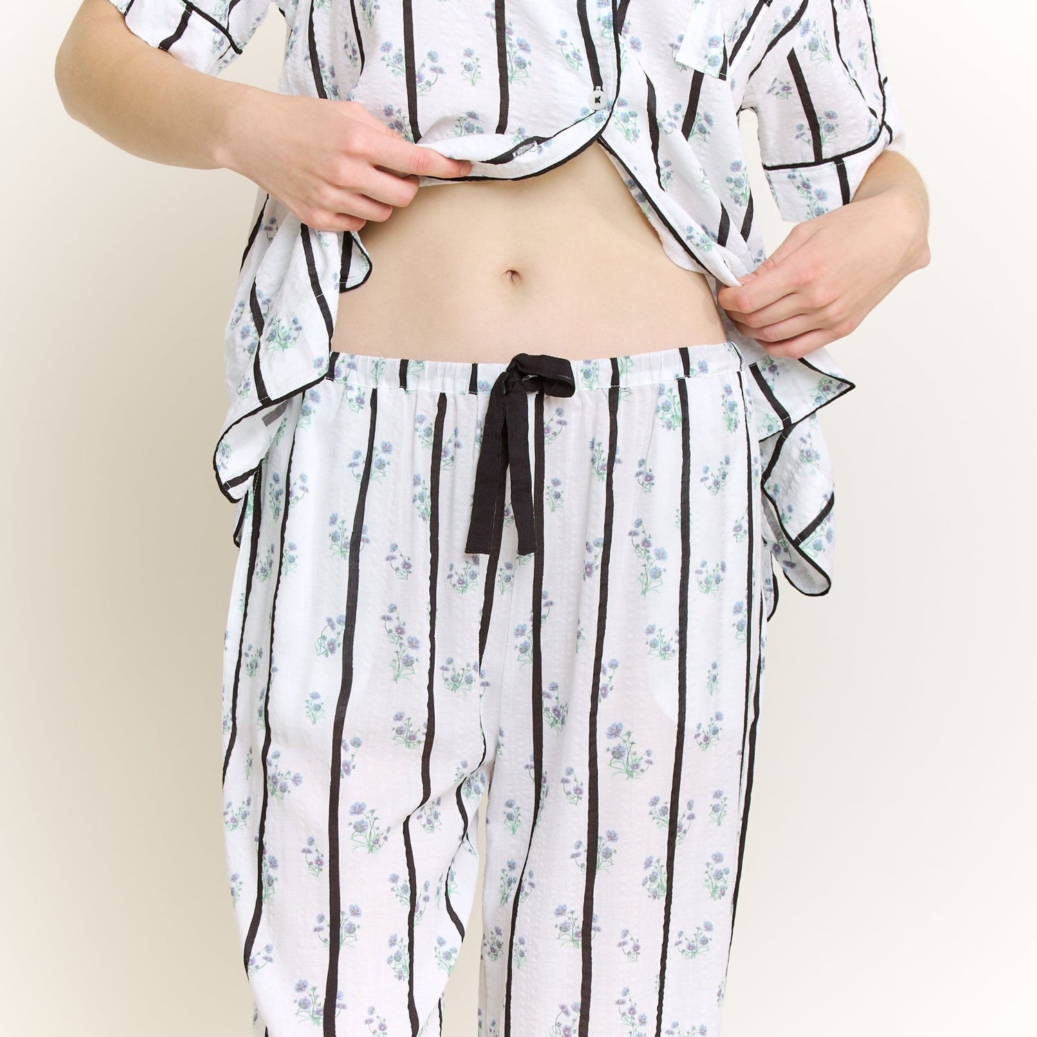 Good Life Ditsy Stripe Short Sleeve PJ Set