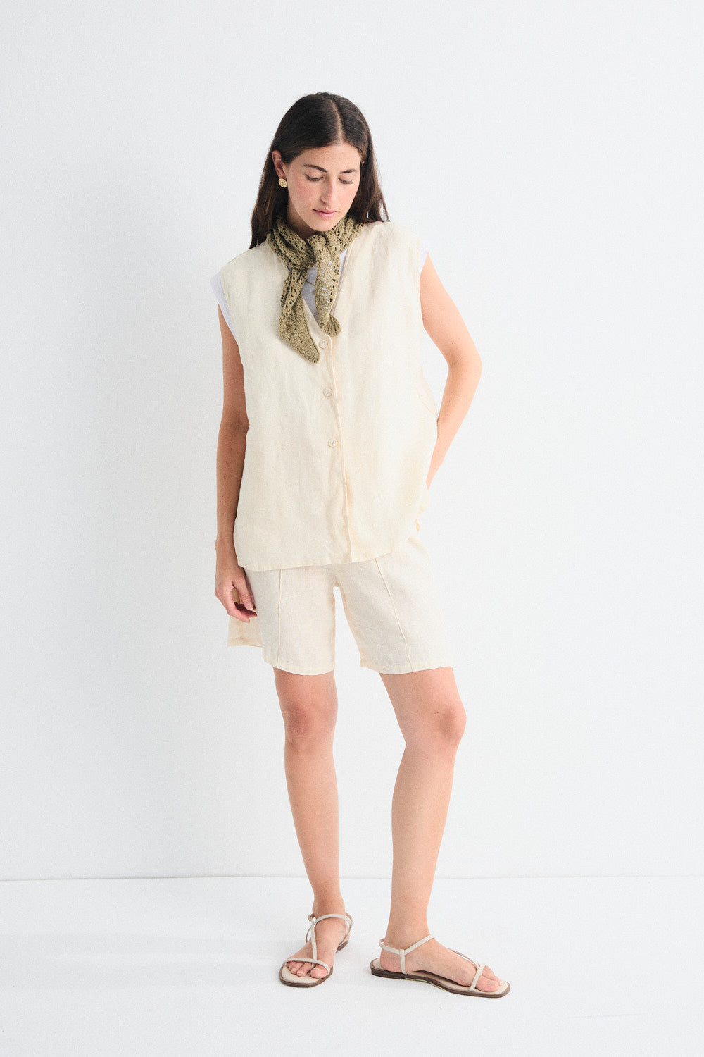 Arani Linen Vest