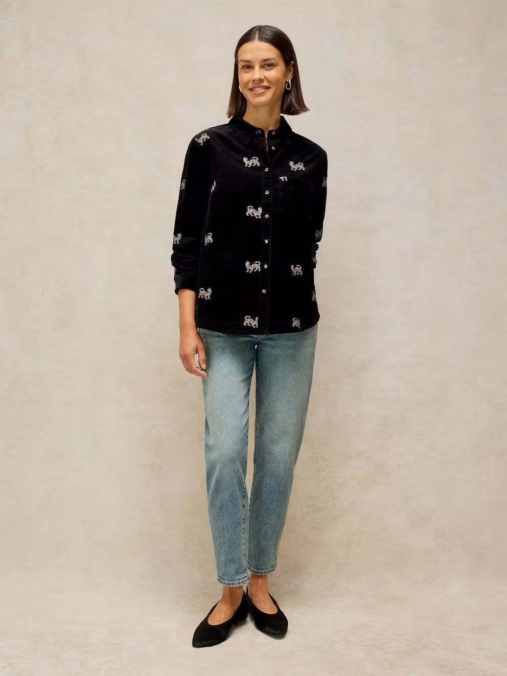 Libby Embroidered Cord Shirt