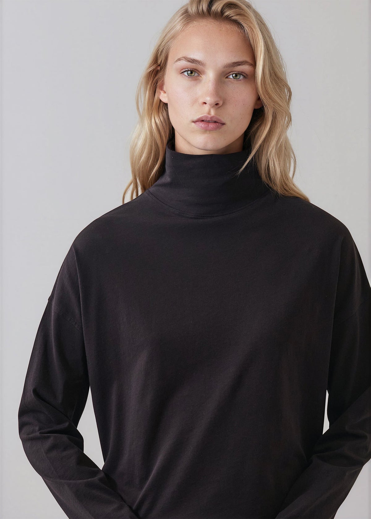 Organic Pima Cotton Oversized Turtleneck