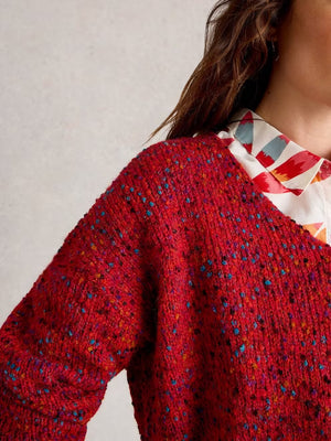 Textured V Neck