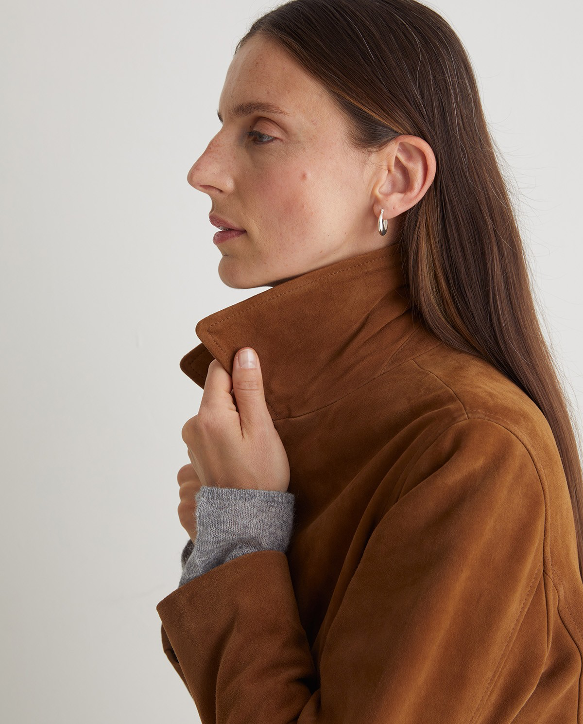 Brown 100% Suede Jacket