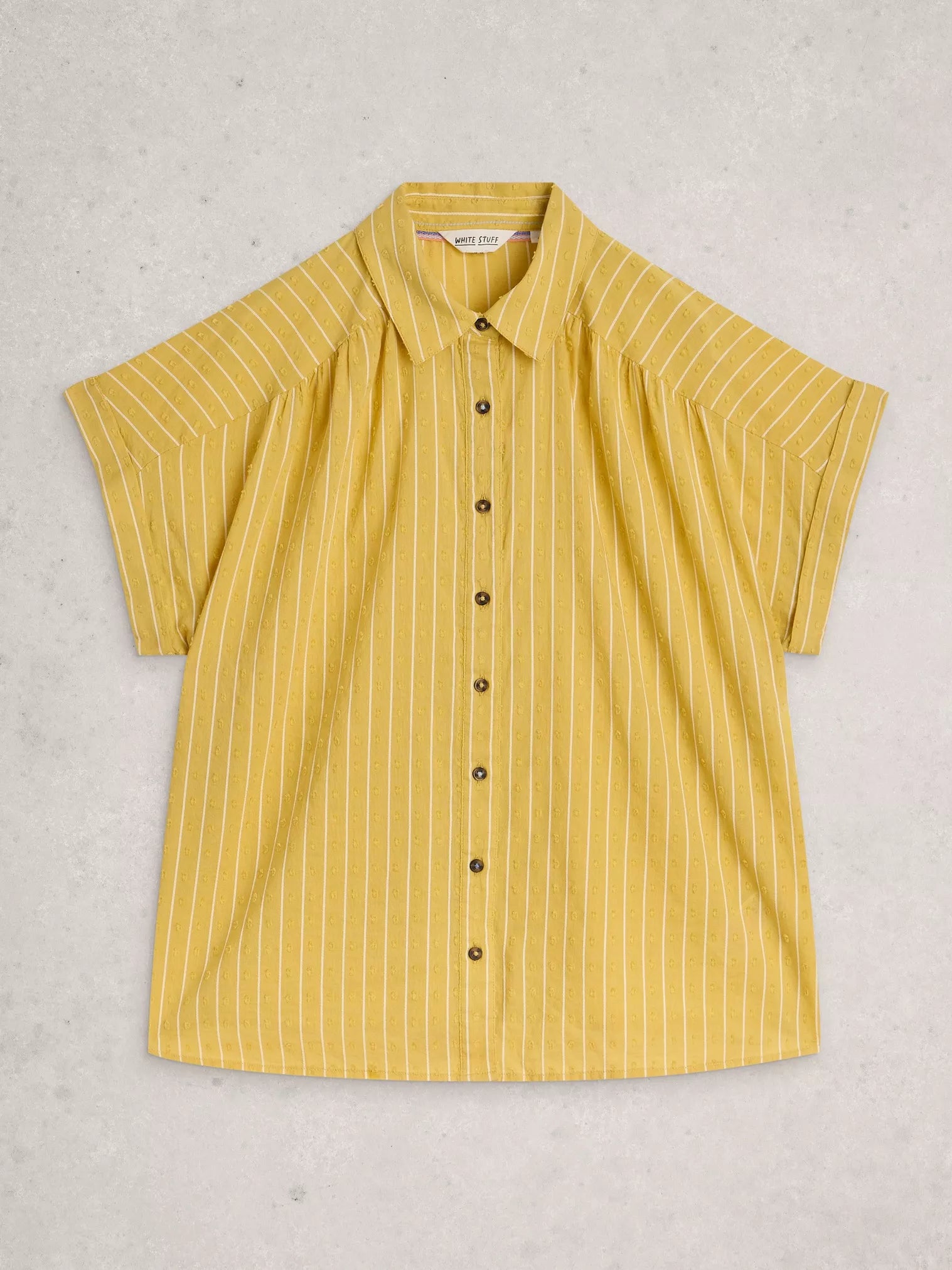 Orla Button Through Yellow Shirt