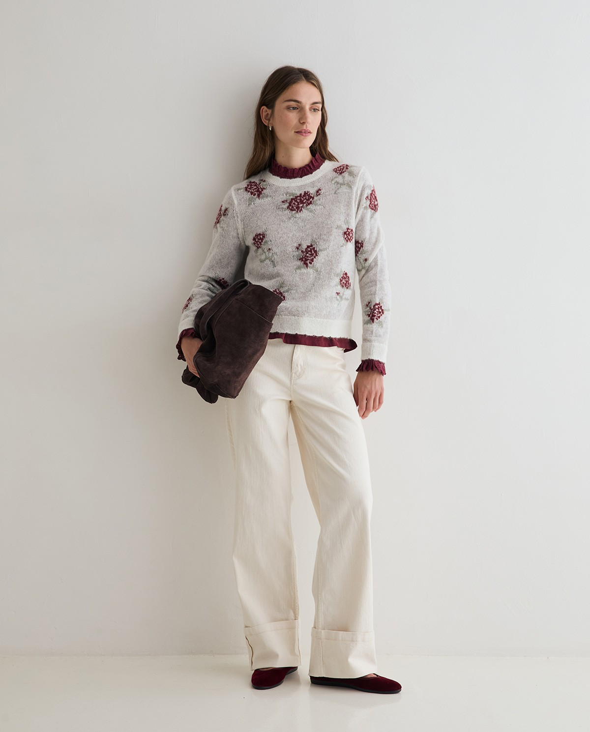 Jacquard Floral Sweater
