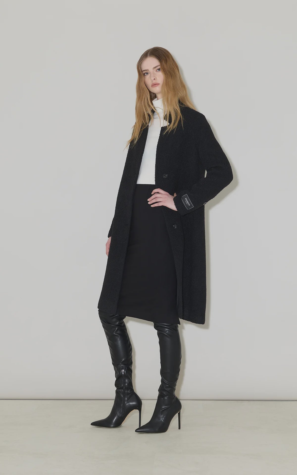 Diane Midi Boucle Wool Coat