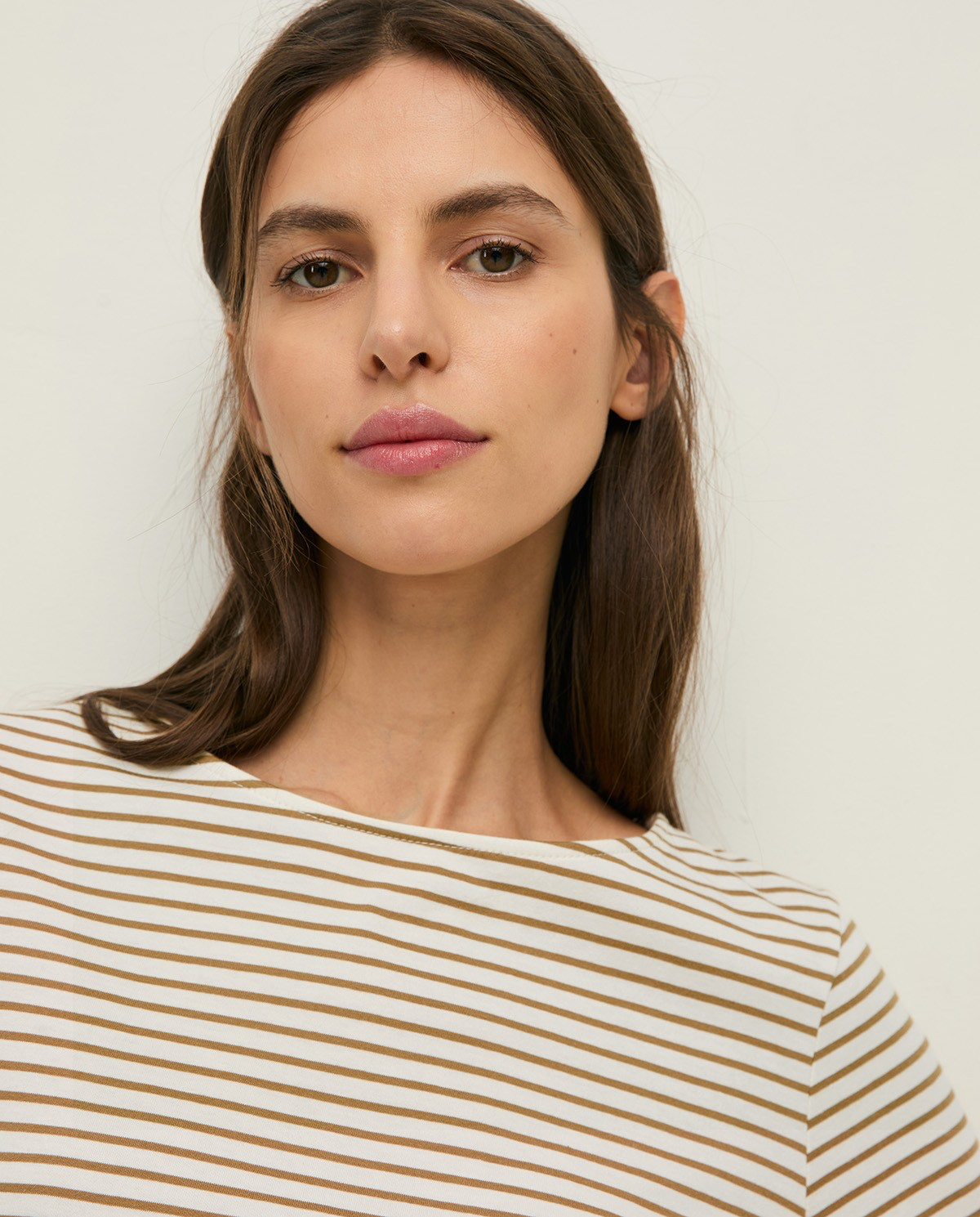 Striped Organic Cotton Bateau Neck T-Shirt
