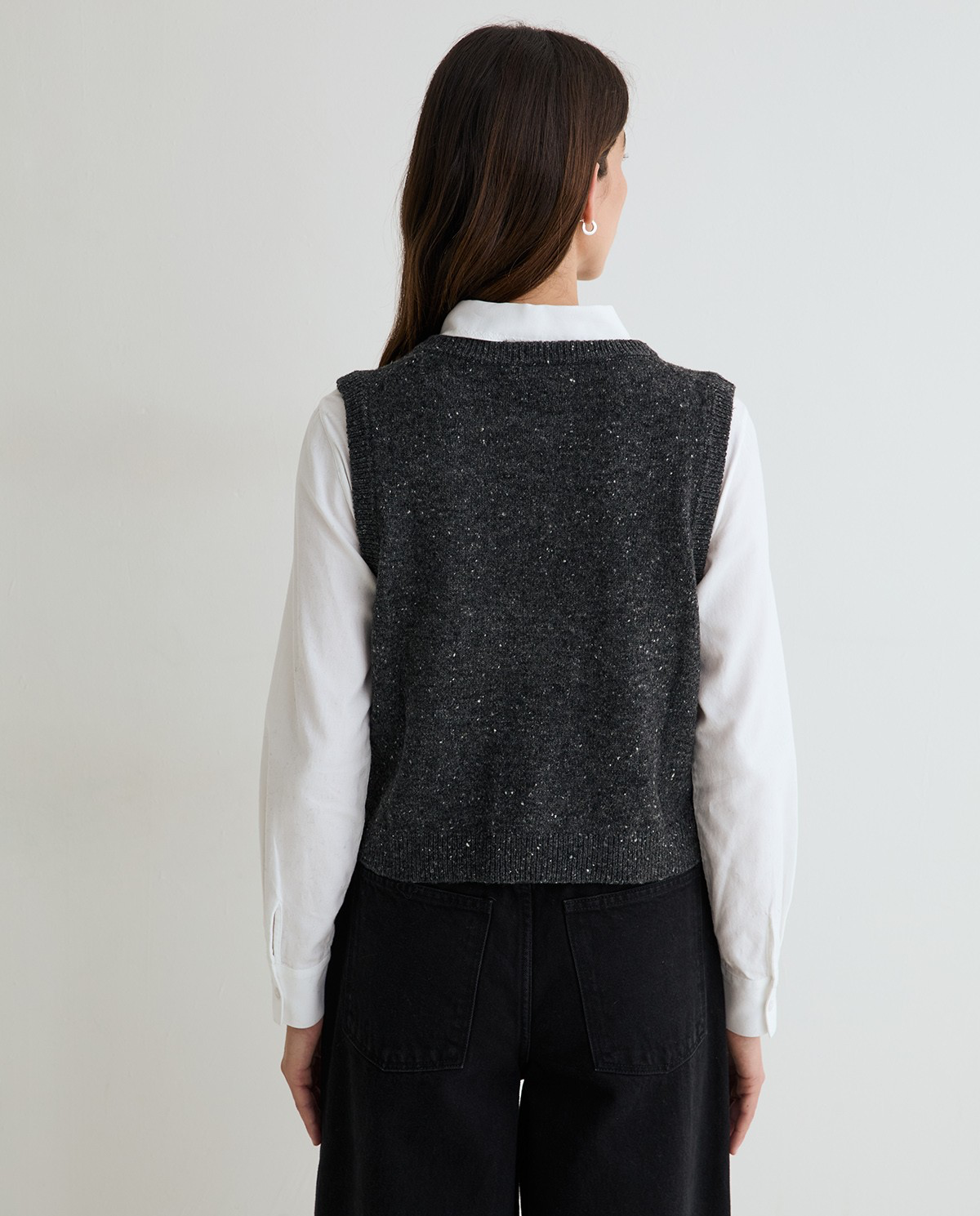 Open Tweed Vest