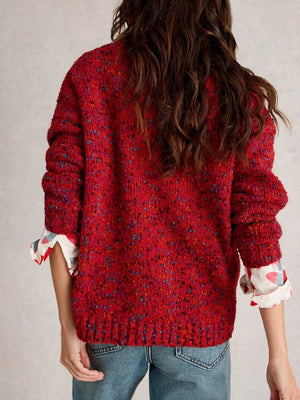 Textured V Neck