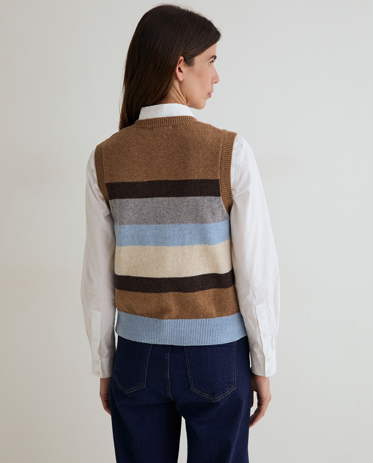 Open Striped Vest