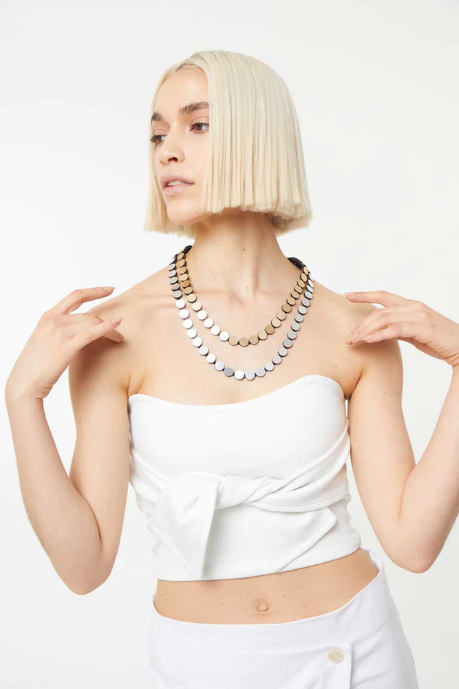 Abstraction Double Layer Necklace