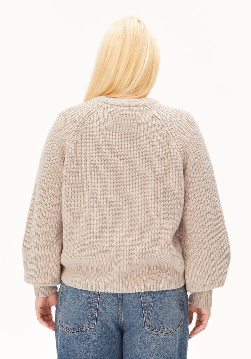 Rib Knit Sweater Organic Wool Blend