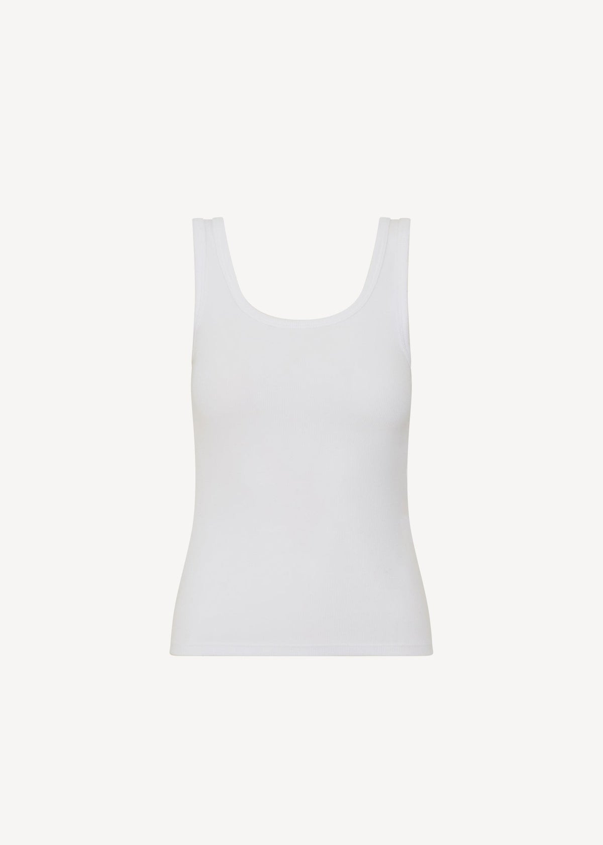Pima Cotton Stretch Scoop Neck Rib Tank